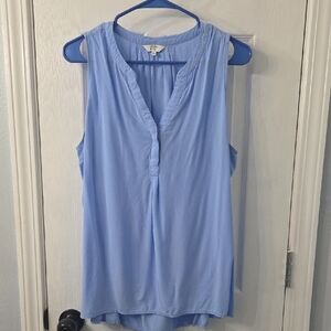 Crown & Ivy Sky Blue Sleeveless Blouse